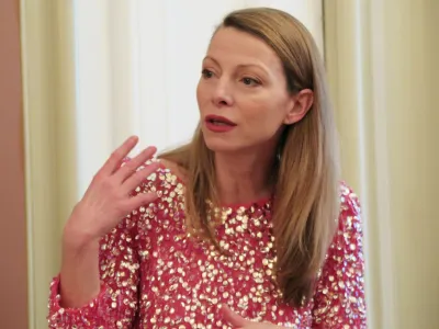 Maribor, SNG Maribor.<br>Srecanje z novinarji pred premiero predstave Hic sunt Leones - Tukaj so levi, ki je avtorski projekt od Nata&scaron;a Matja&scaron;ec Ro&scaron;ker.