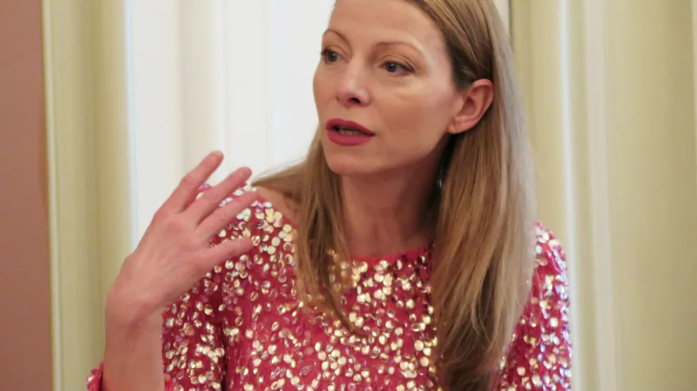 Maribor, SNG Maribor.<br>Srecanje z novinarji pred premiero predstave Hic sunt Leones - Tukaj so levi, ki je avtorski projekt od Nata&scaron;a Matja&scaron;ec Ro&scaron;ker.