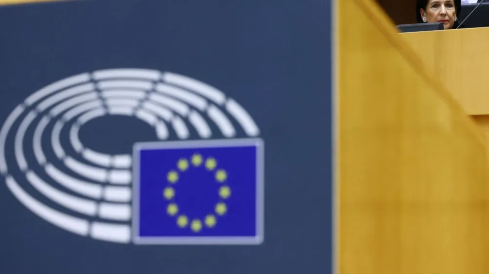 Georgia's President Salome Zourabichvili attends the plenary session at EU parliament in Brussels, Belgium May 31, 2023. REUTERS/Yves Herman
