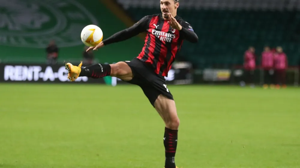 Soccer Football - Europa League - Group G - Celtic v AC Milan - Celtic Park, Glasgow, Scotland, Britain - October 22, 2020 AC Milan's Zlatan Ibrahimovic REUTERS/Russell Cheyne