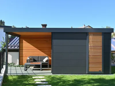 Z dizajnerskimi linijami hi&scaron;k cubie želijo postavljati trende v arhitekturi vrta. Foto: Mizarstvo Hrovat