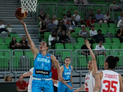 - 08.06.2023 &ndash; ženska ko&scaron;arka - Slovenija: Črna gora, pripravljalna prijateljska tekma ženskih reprezentanc pred bližnjim evropskim prvenstvom v Ljubljani. //FOTO: Bojan Velikonja 