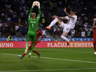 - 26.06.2023 &ndash; nogomet - Slovenija: Danska, kvalifikacije za EP 2023, 4. krog: skupina H<br><br> <br><br>//FOTO: Nik Erik Neubauer