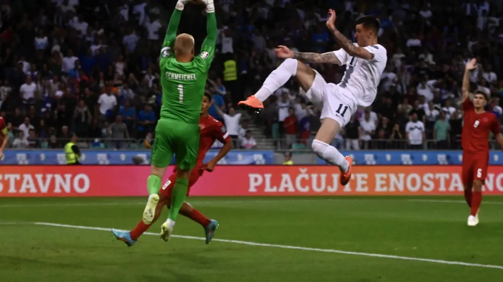 - 26.06.2023 &ndash; nogomet - Slovenija: Danska, kvalifikacije za EP 2023, 4. krog: skupina H<br><br> <br><br>//FOTO: Nik Erik Neubauer