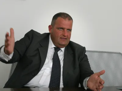 Blaž Miklavčič, predsednik uprave GH Holding d.d., slovenski gradbeni holding//FOTO: Luka CjuhaOPOMBA: ZA OBJAVO V PRILOGI &ndash; DNEVNIKOV OBJEKTIV - INTERVJU