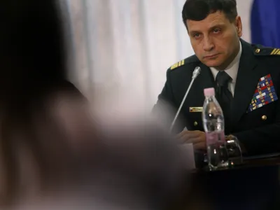 načelnik General&scaron;taba SV generalmajor mag. Alojz &Scaron;teiner - MORS - Ministrstvo za obrambo - predstavitev nove vodstvene ekipe Slovenske vojske (SV) ter prihodnje temeljne razvojne procese na Ministrstvu za obrambo in v Slovenski vojski./FOTO: Matej Pov&scaron;eOPOMBA: ZA OBJAVO V ČASOPISU DNEVNIK