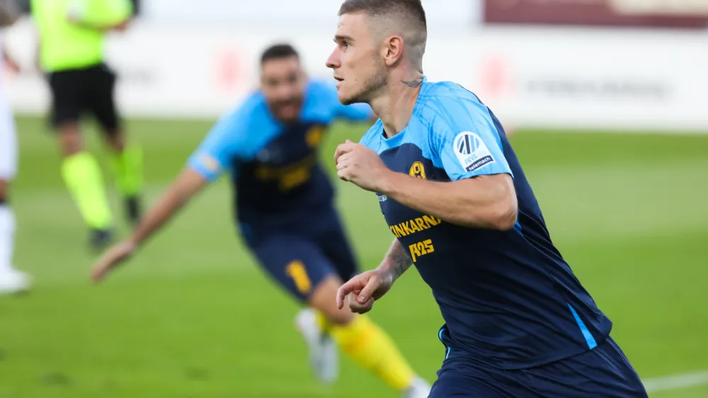 Bobičanec, prvi gol- 27.07.2023 &ndash; nogomet &ndash; Celje:&nbsp;Vitoria Guimaraes, konferenčna liga, 2. krog kvalifikacij, 1. tekma:&nbsp;//FOTO: Bojan Velikonja