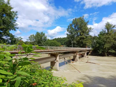 Most Planika Kranj, po&scaron;kodbe poplava