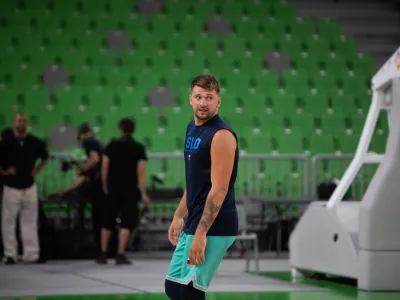 - Luka Dončić- 01.08.2023. Odprti trening slovenske mo&scaron;ke ko&scaron;arkarske reprezentance pred prijateljsko tekmo, pred Svetovnim prvenstvom, z Grčijo.//FOTO: Bojan Velikonja