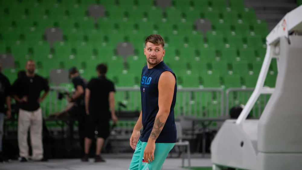 - Luka Dončić- 01.08.2023. Odprti trening slovenske mo&scaron;ke ko&scaron;arkarske reprezentance pred prijateljsko tekmo, pred Svetovnim prvenstvom, z Grčijo.//FOTO: Bojan Velikonja