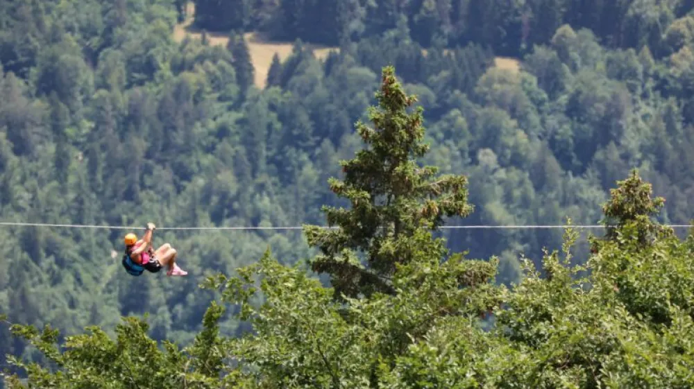 Nesreča zipline, fotografija bralca en mesec pred nesrečo