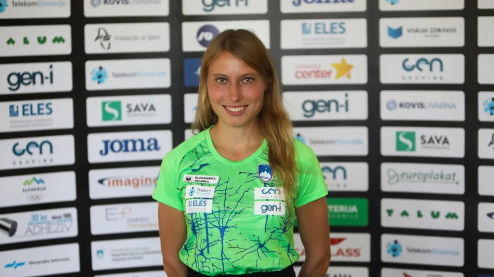 Maru&scaron;a Mi&scaron;ma&scaron; Zrim&scaron;ek (tek 3000 m zapreke),<br><br>- 14.08.2023 - Atletska zveza Slovenije (AZS) - mo&scaron;ka in ženska atletska reprezentanca pred odhodom na bližnje člansko svetovno prvenstvo v Budimpe&scaron;ti - atleti<br> <br>//FOTO: Bojan Velikonja