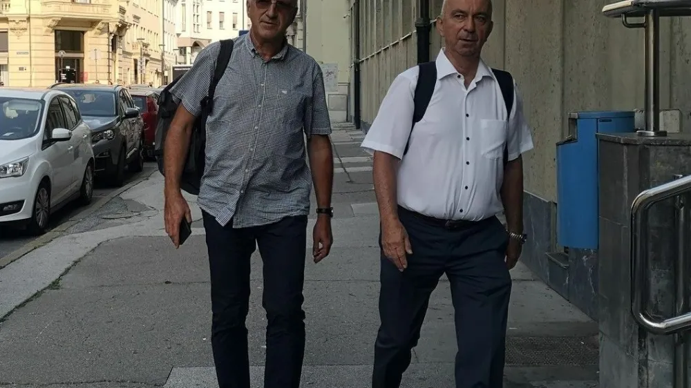 Bojan Veselinovič in odvetnik Fi&scaron;er, sodi&scaron;če Celje avgust 2023