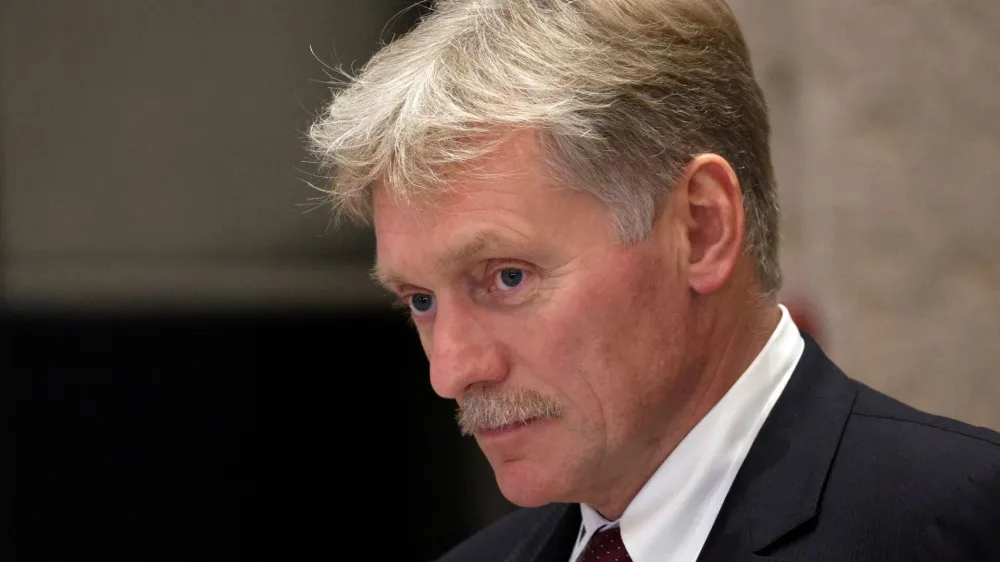 FILE PHOTO: Kremlin spokesman Dmitry Peskov attends a news conference of Russian President Vladimir Putin following the Shanghai Cooperation Organization (SCO) summit in Samarkand, Uzbekistan September 16, 2022. Sputnik/Sergey Bobylev/Pool via REUTERS ATTENTION EDITORS - THIS IMAGE WAS PROVIDED BY A THIRD PARTY./File Photo