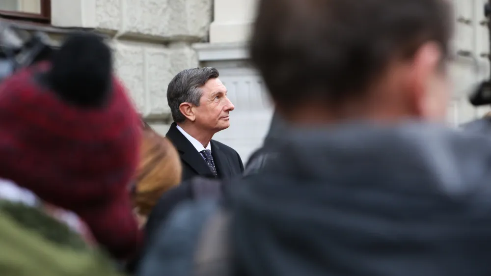 dosedanji predsednik republike Borut Pahor- 23.12.2022 - primopredaja poslov med odhajajočim predsednikom republike Borutom Pahorjem in novo predsednico republike Nata&scaron;o Pirc Musar. //FOTO: Bojan Velikonja