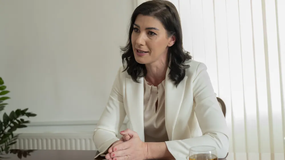 - 11.04.2023 - dr. Dominika &Scaron;varc Pipan, pravnica - ministrica za pravosodje od 1. junija 2022 v 15. vladi Republike Slovenije pod vodstvom Roberta Goloba. //FOTO: Nik Erik NeubauerOPOMBA: DNEVNIKOV OBJEKTIV &ndash; INTERVJU 2023