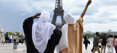 French Education and Youth Minister Gabriel Attal announces the ban on the Abaya at school in Paris, France on August 28, 2023. Photo by Alain Apaydin/ABACAPRESS.COM