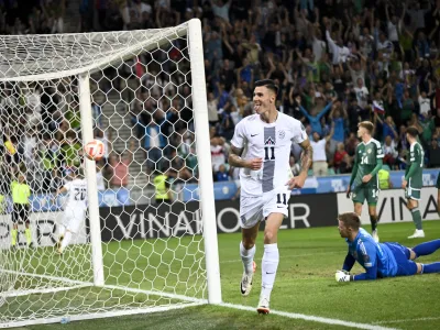 Benjamin &Scaron;e&scaron;ko- 07.09.2023 &ndash; Kvalifikacijski tekma za nogometno EP 2024 Slovenija - Severna Irska. //FOTO: Nik Erik Neubauer