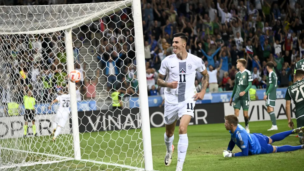 Benjamin &Scaron;e&scaron;ko- 07.09.2023 &ndash; Kvalifikacijski tekma za nogometno EP 2024 Slovenija - Severna Irska. //FOTO: Nik Erik Neubauer