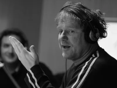 Sa&scaron;o Hribar - Radijska oddaja - Radio Ga Ga na Valu 202 //FOTO: Bojan Velikonja  OPOMBA: ZA OBJAVO V PRILOGI &ndash; DNEVNIKOV OBJEKTIV