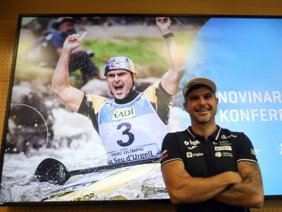 Peter Kauzer<br><br>05.09.2023 - novinarska konferenca kajaka&scaron;ke zveze Slovenije <br><br>Foto: Tomaž Skale<br>