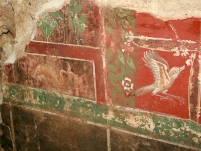 Pri prenovi Muzejskega trga pred &scaron;estimi leti so naleteli na antično vilo z dragocenimi freskami. Foto: Nina Sovdat