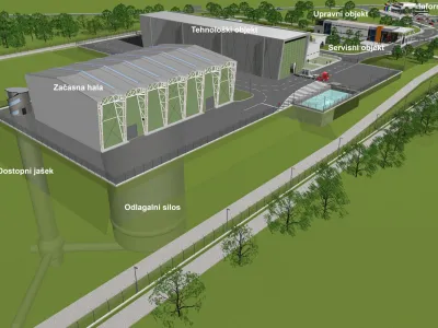 Pogled na trajno odlagali&scaron;če NSRAO v Vrbini pri Kr&scaron;kemSituacijska risbaVir: ARAO