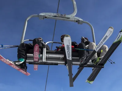 - 26.1.2019 - Kranjska gora - smuči&scaron;če, smučanje, smučarji, sneg, zima, rekreacija, sedežnicaFOTO: Matjaž Ru&scaron;t