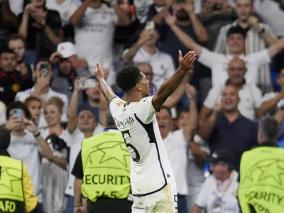 Jude Bellingham navdu&scaron;uje v dresu Reala iz Madrida, pa čeprav &scaron;teje vsega 20 let. Foto: DPA