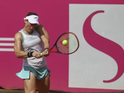 Tamara Zidan&scaron;ek- 16.09.2023 - Kongresni trg- arena Mima Jav&scaron;evec - ženski teni&scaron;ki turnir WTA Ljubljana, tenis - finale mednarodnega ženskega turnirja //FOTO: Luka Cjuha