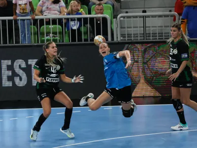 - Daria Dmitrieva- 23.09.2023 &ndash; rokomet - Krim Mercator: Ferencvaros, liga prvakinj, 3. krog: skupina B //FOTO: Bojan Velikonja