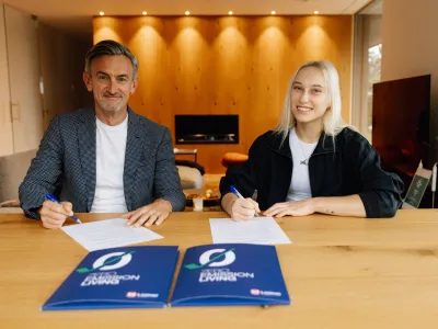 Marko Lukić in Janja Garnbret (Foto: Lumar)