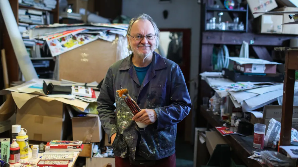 Milan Erič, stripar, ilustrator in profesor na Akademiji za likovno umetnost.&nbsp;