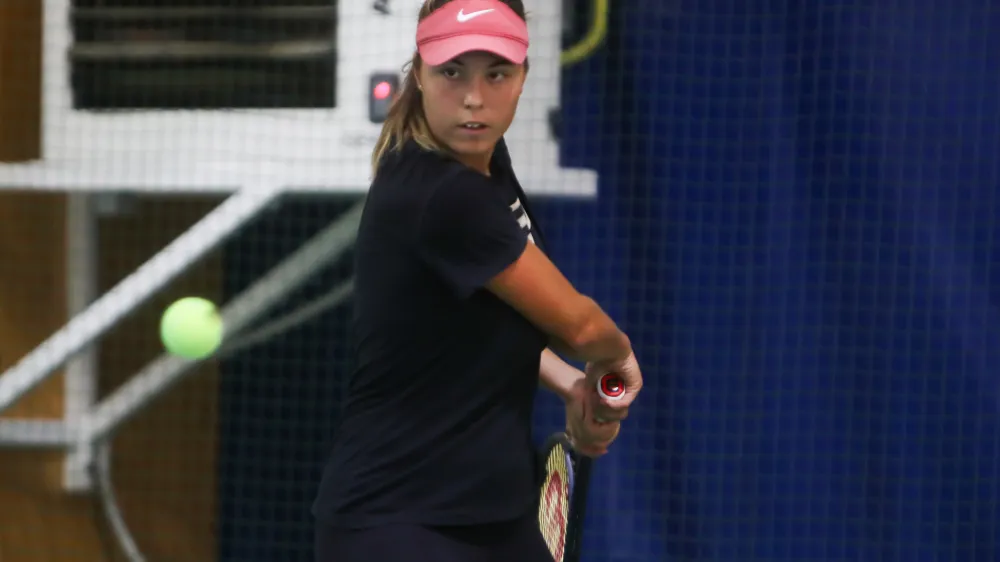 - Ela Nale Milić, tenisačica.- 02.11.2023-Trening ženske reprezentance Slovenije v tenisu pred odhodom na zaključni turnir pokala BJK v &Scaron;paniji. //FOTO: Bojan Velikonja