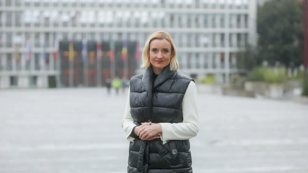 - 02.11.2023- Mojca &Scaron;etinc Pa&scaron;ek, poslanka v Državnem zboru RS, pred kratkim izpisana iz gibanja Svoboda.//FOTO: Bojan Velikonja