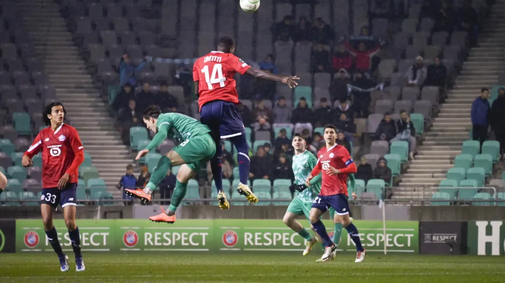  - 30.11.2023 &ndash; nogomet - Olimpija: LOSC Lille, konferenčna liga, 5. krog: skupina A: //FOTO: Nik Erik Neubauer