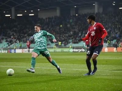  - 30.11.2023 &ndash; nogomet - Olimpija: LOSC Lille, konferenčna liga, 5. krog: skupina A: //FOTO: Nik Erik Neubauer