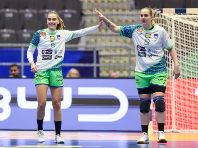 Nina SPREITZER, Valentina Tina KLEMENČIČ, Slovenia vs. Angola, IHF 2023 Women's World Championship - DENMARK, NORWAY, SWEDEN,, STAVANGER, NORWAY, 02.12.2023., Mandatory Credit &copy; Damir Sencar / kolektiff