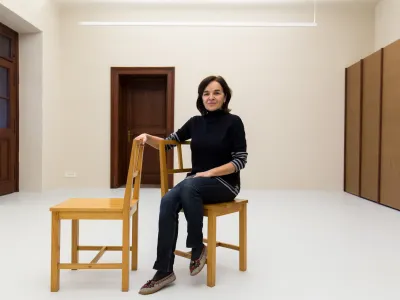 - rezidenčna umetnica Zora Stančič- 15.12.2017 &ndash; Ustvarjalni center &Scaron;vicarija, Pod turnom 4, - novo kulturno, izobraževalno in družabno sredi&scaron;če v ljubljanskem parku Tivoli. //FOTO: Matjaž Ru&scaron;t