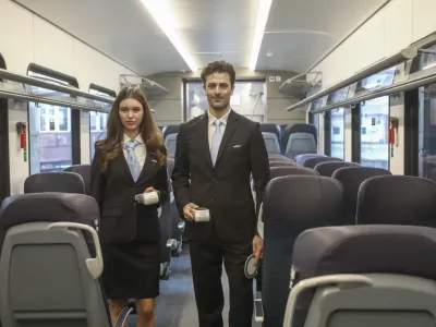 08.12.2023 - novinarska konferenca Slovenskih železnic, na kateri bodo predstavili nove uniforme osebja; Železni&scaron;ki muzej SŽ - Slovenske železniceFOTO: Luka Cjuha