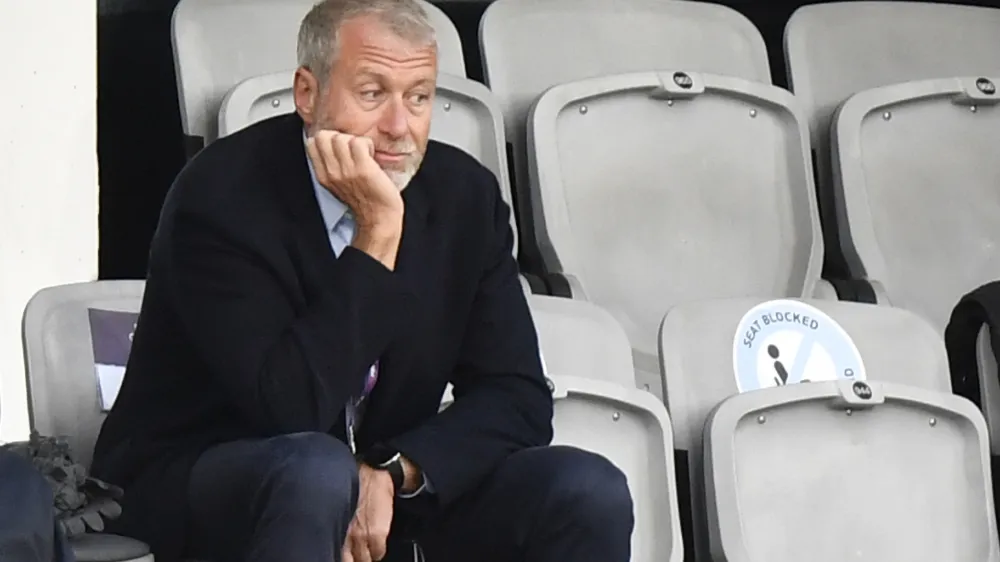 FILE - Chelsea soccer club owner Roman Abramovich attends the UEFA Women's Champions League final soccer match against FC Barcelona in Gothenburg, Sweden, May 16, 2021. U.S. authorities moved Monday, June 6, 2022, to seize two luxury jets &mdash; a $60 million Gulfstream and a $350 million aircraft believed to be one of the world's most expensive private airplanes &mdash; after linking both to Russian oligarch Roman Abramovich. (AP Photo/Martin Meissner, FILE)