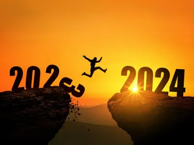 Leto 2023 pada v preteklost, prihaja izzivov polno leto 2024 s &scaron;tevilnimi volitvami ter starimi in novimi izzivi na vseh celinah. Foto: iStockphoto