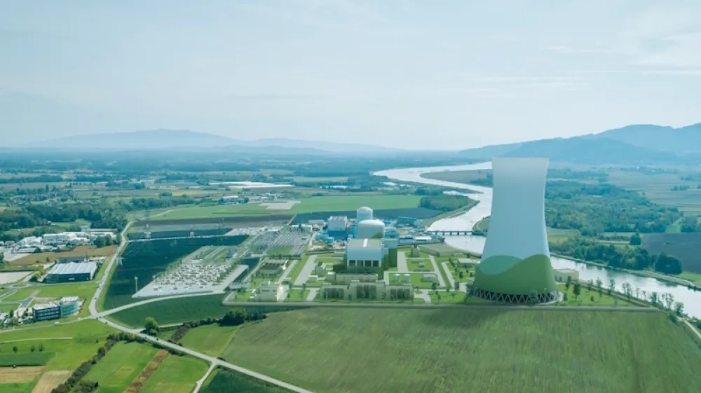 Vizualna projekcija JEK 2 v Kr&scaron;kem.&nbsp;