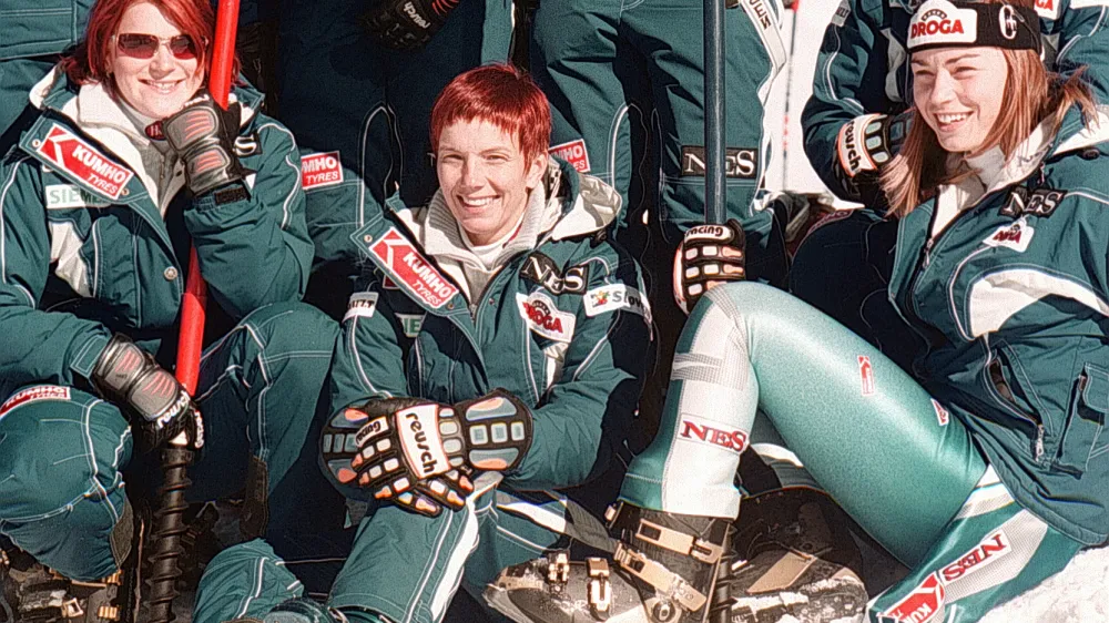 Alenka Dovžan, Nata&scaron;a Bokal, slovenska smučarska reprezentanca Tina Maze