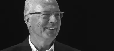 FILE - Fifa executive committee member Franz Beckenbauer smiles during the FIFA Soccer World Cup award ceremony at the adidas headquarters in Herzogenaurach near Nuremberg, southern Germany, on Tuesday, Dec. 14, 2010. (AP Photo/Matthias Schrader, File)