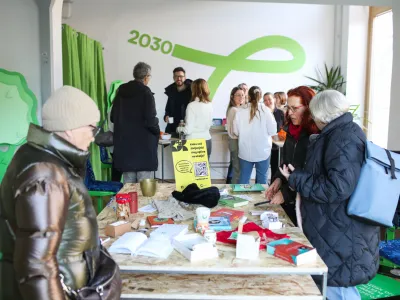 - 10.01.2024 &ndash; infotočka Misija 100, Pogačarjev trg 2 - Post-novoletna izmenjevalnica daril - Projekt PSLifestyle Slovenija, //FOTO: Bojan Velikonja