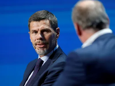 FILE PHOTO: Zvonimir Boban, Fifa Deputy Secretary General gestures during the Dubai International Sports Conference in Dubai, UAE January 2, 2019. REUTERS/Satish Kumar/File Photo