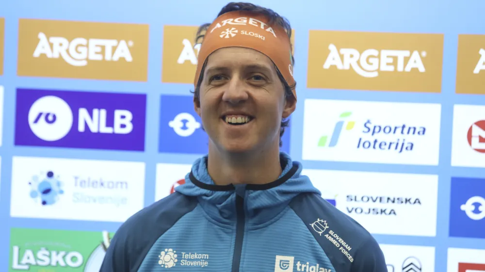 Miha Dovžan- 05.10.2023 - Smučarska zveza Slovenije (SZS) - uradna predstavitev smučarskih reprezentanc pred zimsko sezono 2023/24. //FOTO: Luka Cjuha