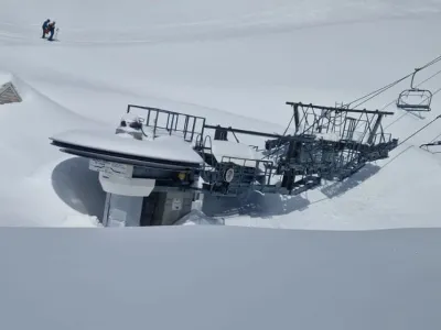 Kanin, zima 2023 /2024, zaprto smuči&scaron;če. Foto: Jure Črnič<br>