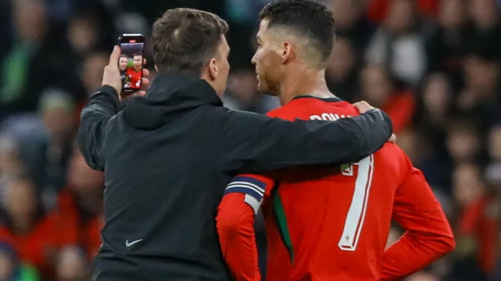 Janez Kozelj se je uspel fotografirati z Ronaldom.